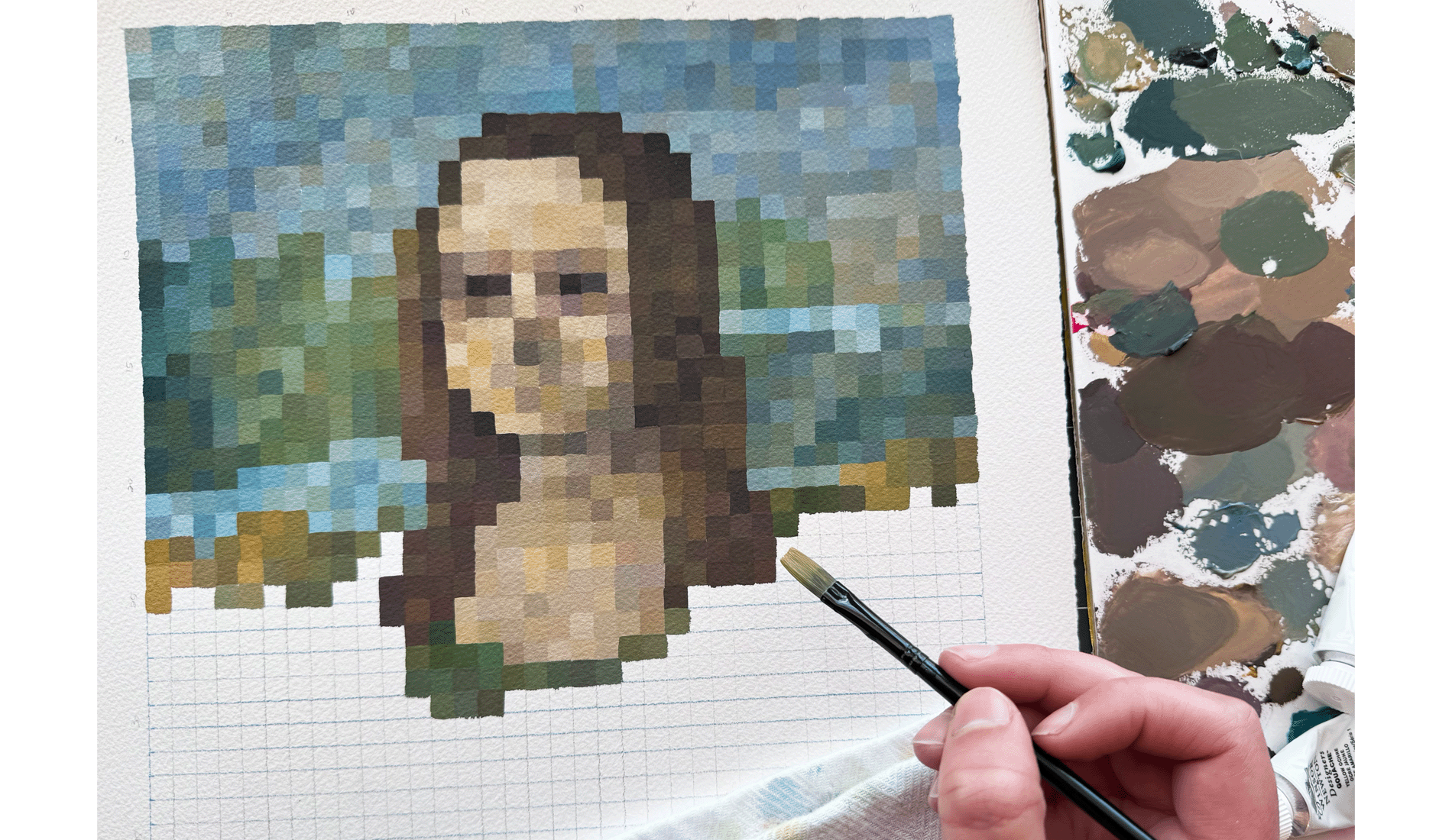 Gouache: Pixel Paintings