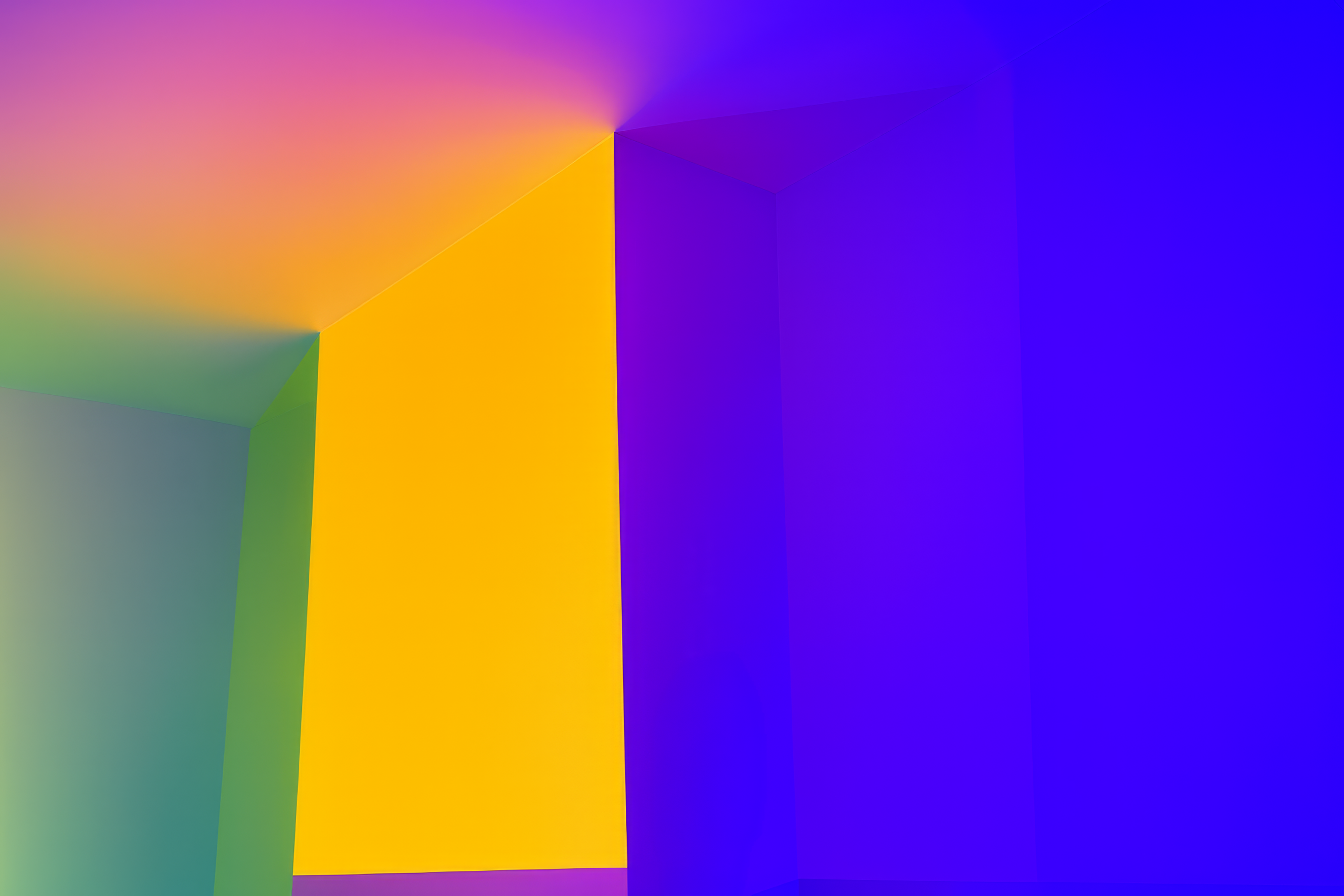 Brightly colored lights on a wall