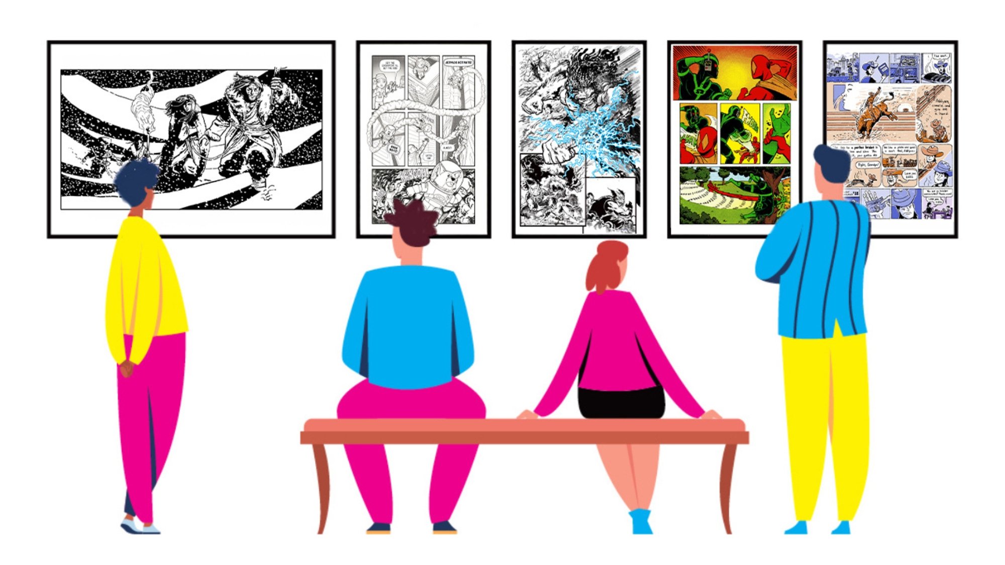 Promotional graphic for the Oklahoma Comic Arts exhibition